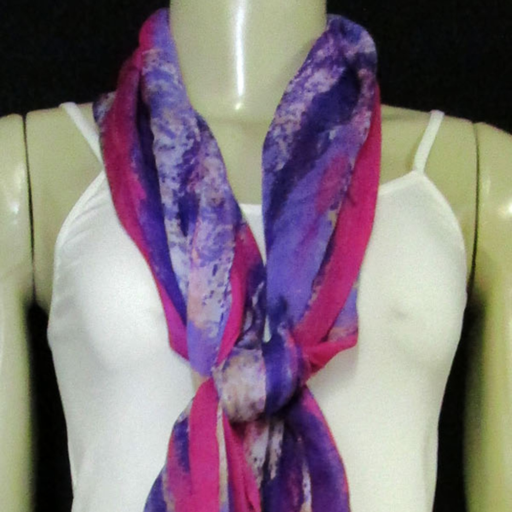 Echo Design Purple Multi Scarf One Size